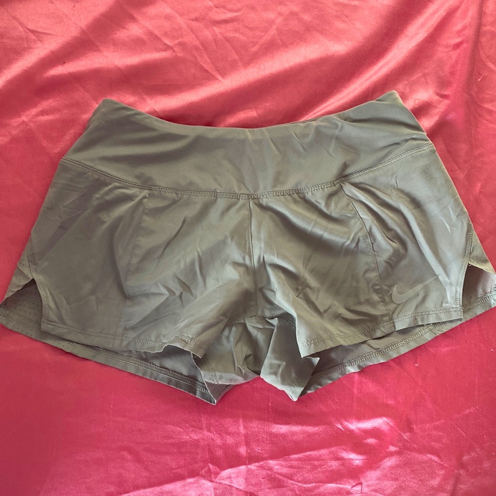womens grey nike dri-fit shorts